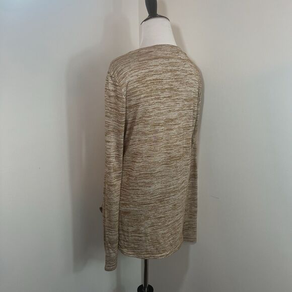 Banana Republic Long Sleeve Jersey T-Shirt S Luxespun Pullover Top Stretch Tan - Picture 4 of 11